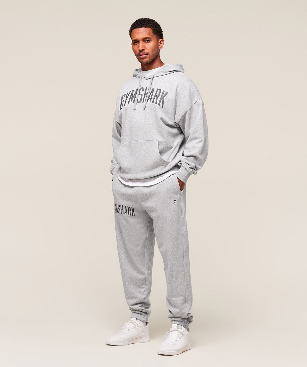 Worn Graphic Jogger - Light Grey Core Marl