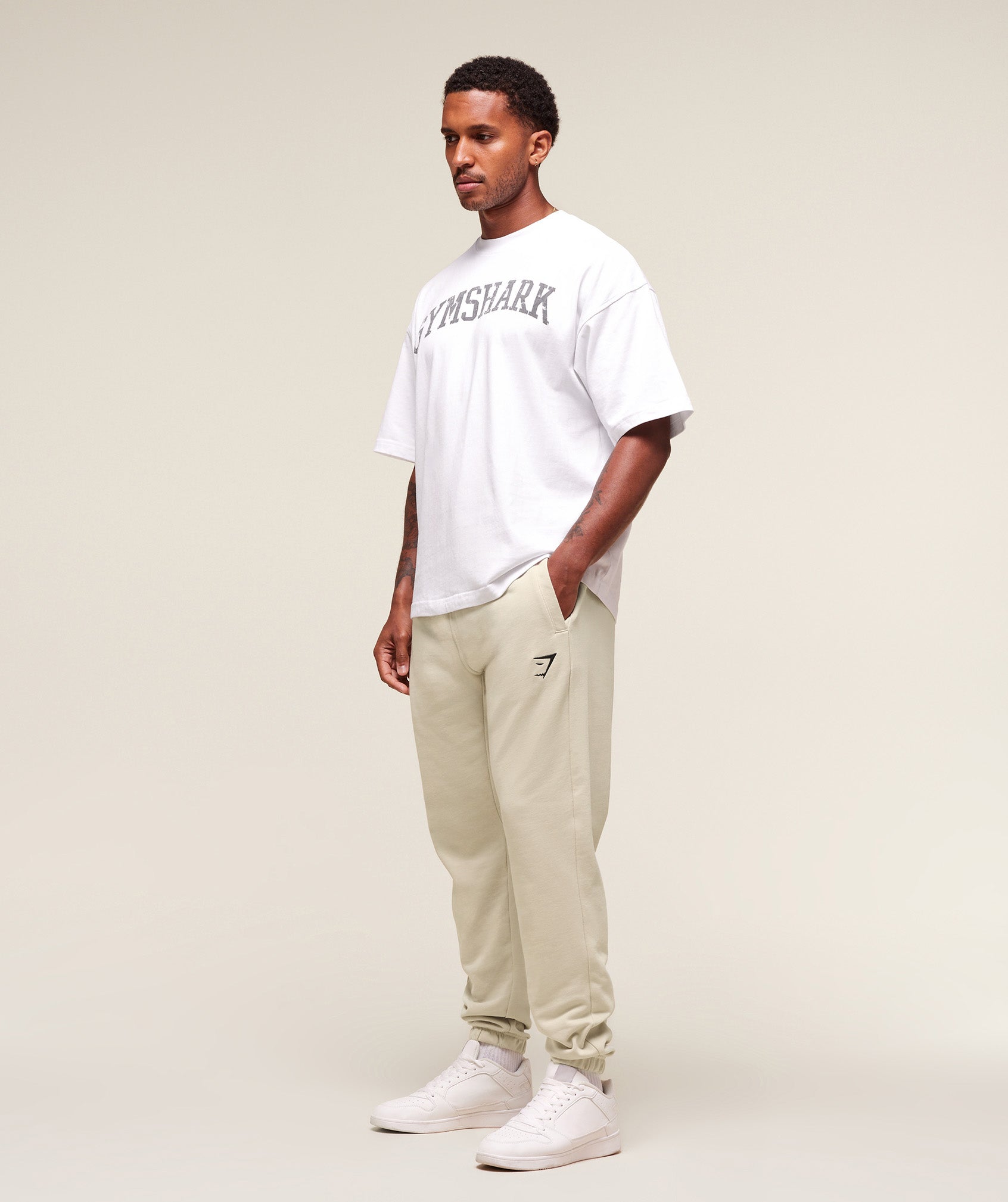 Essential Oversized Joggers - Pebble Grey