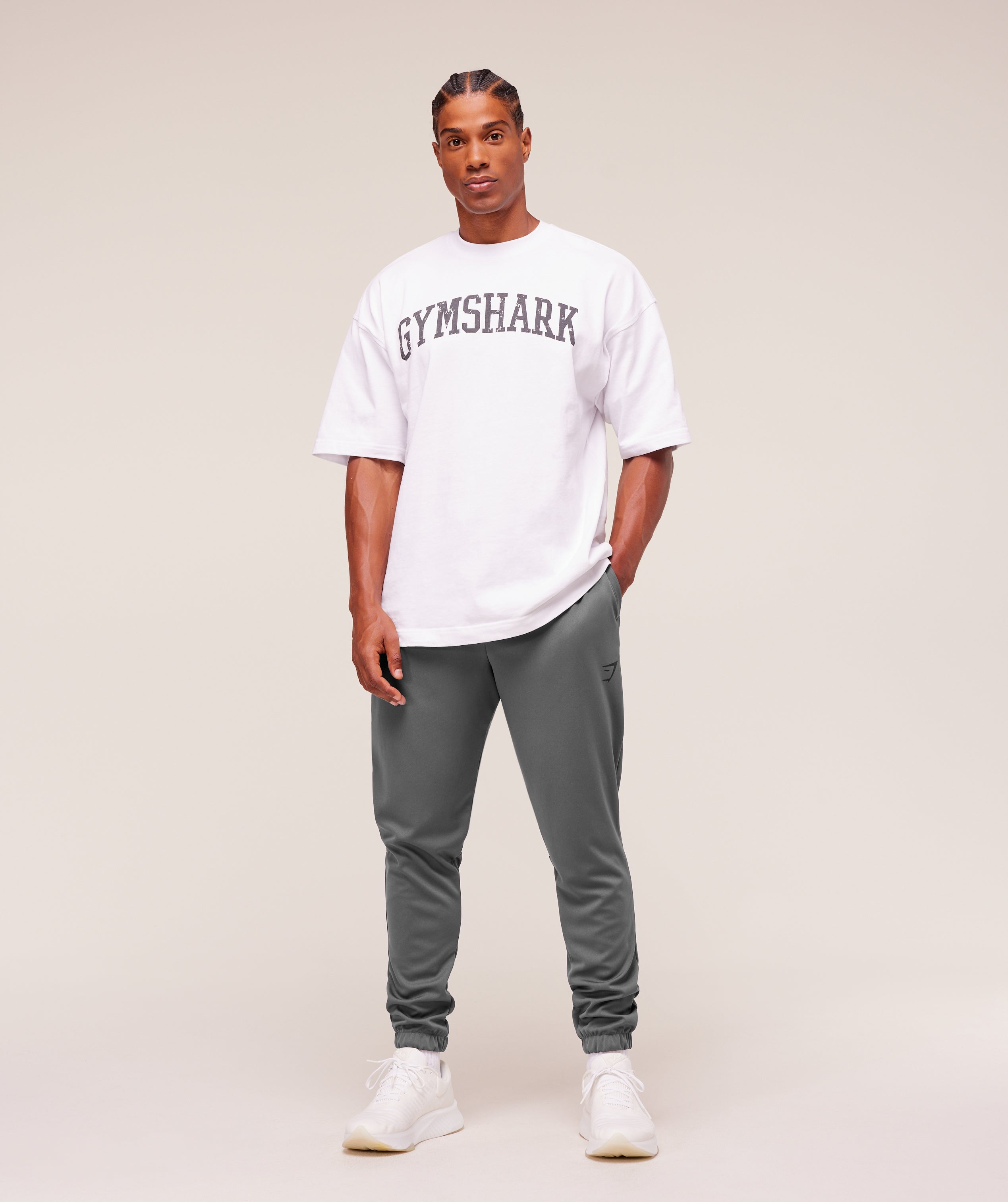 Arrival Knit Block Joggers - Dark Grey