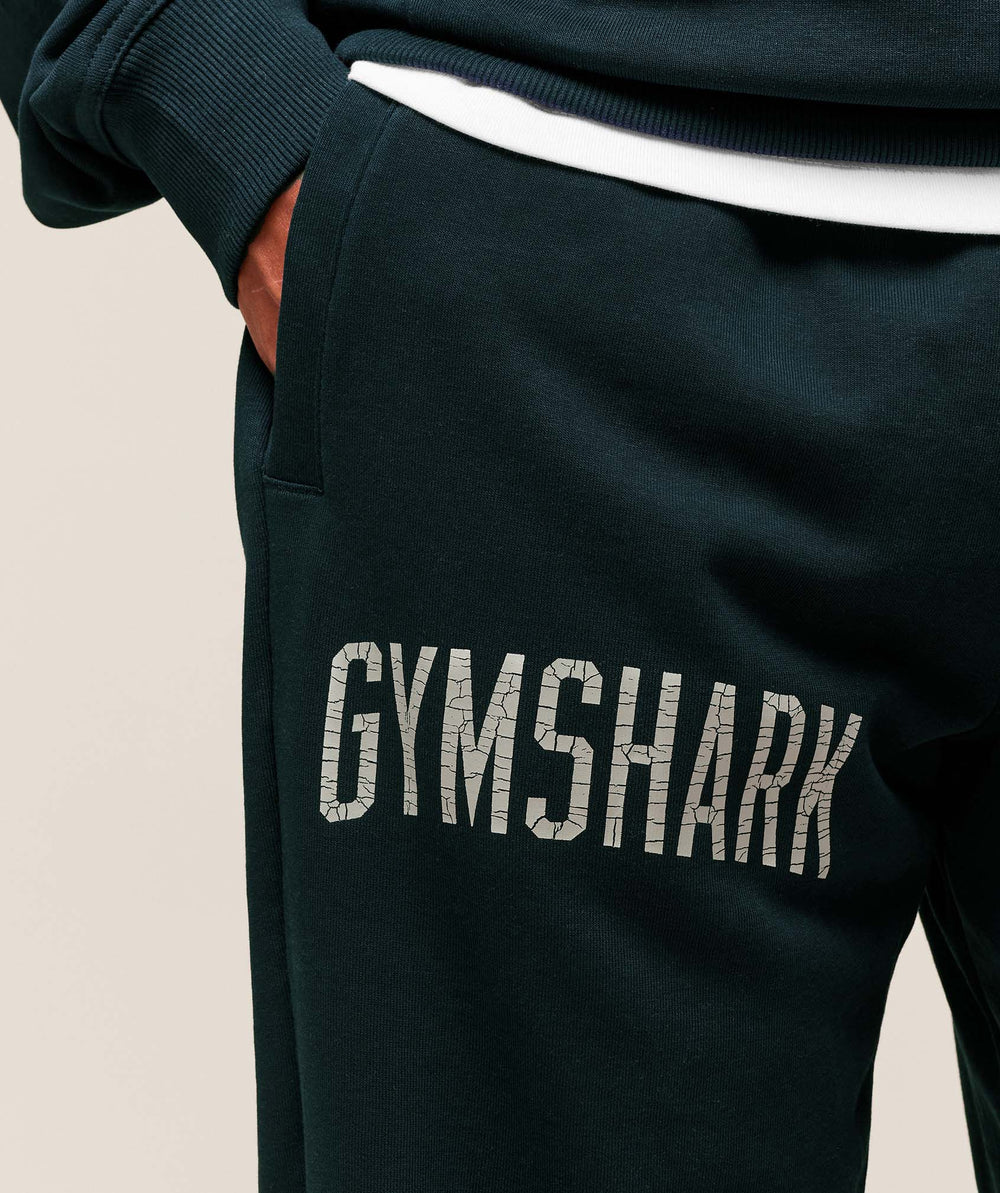 Worn Graphic Jogger - Deep Petrol Blue