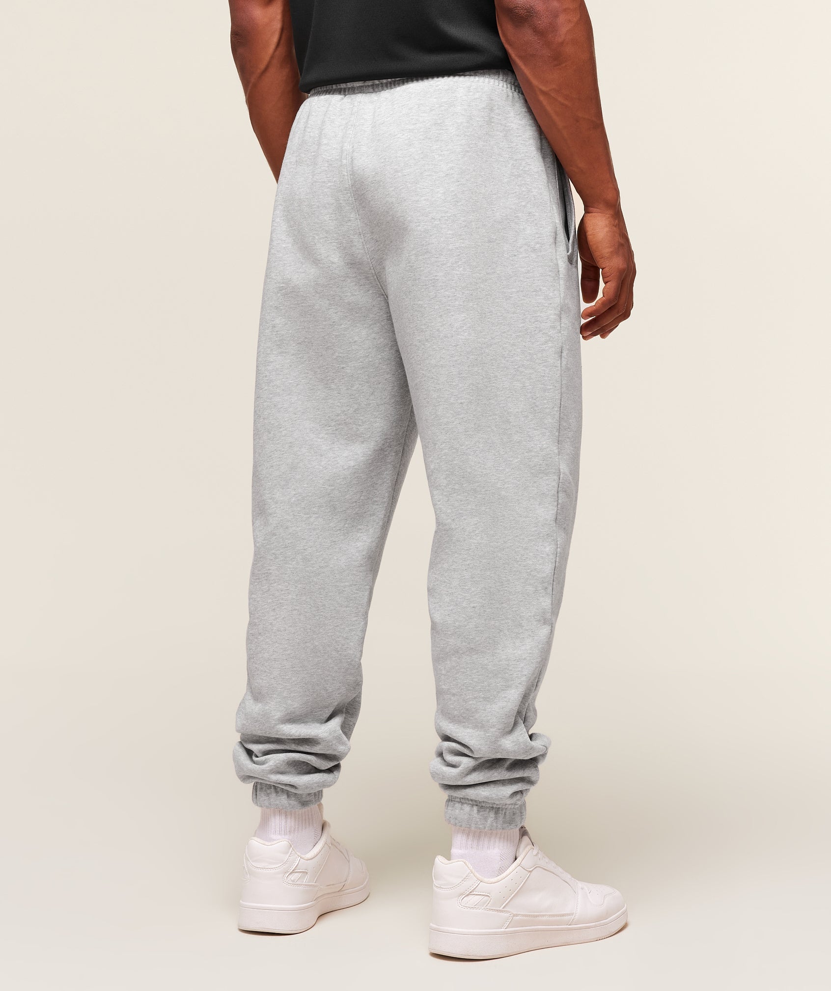 Varsity Oversized Joggers - Light Grey Core Marl