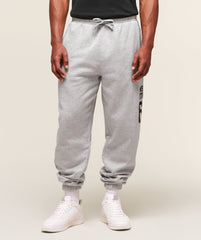 Varsity Oversized Joggers - Light Grey Core Marl