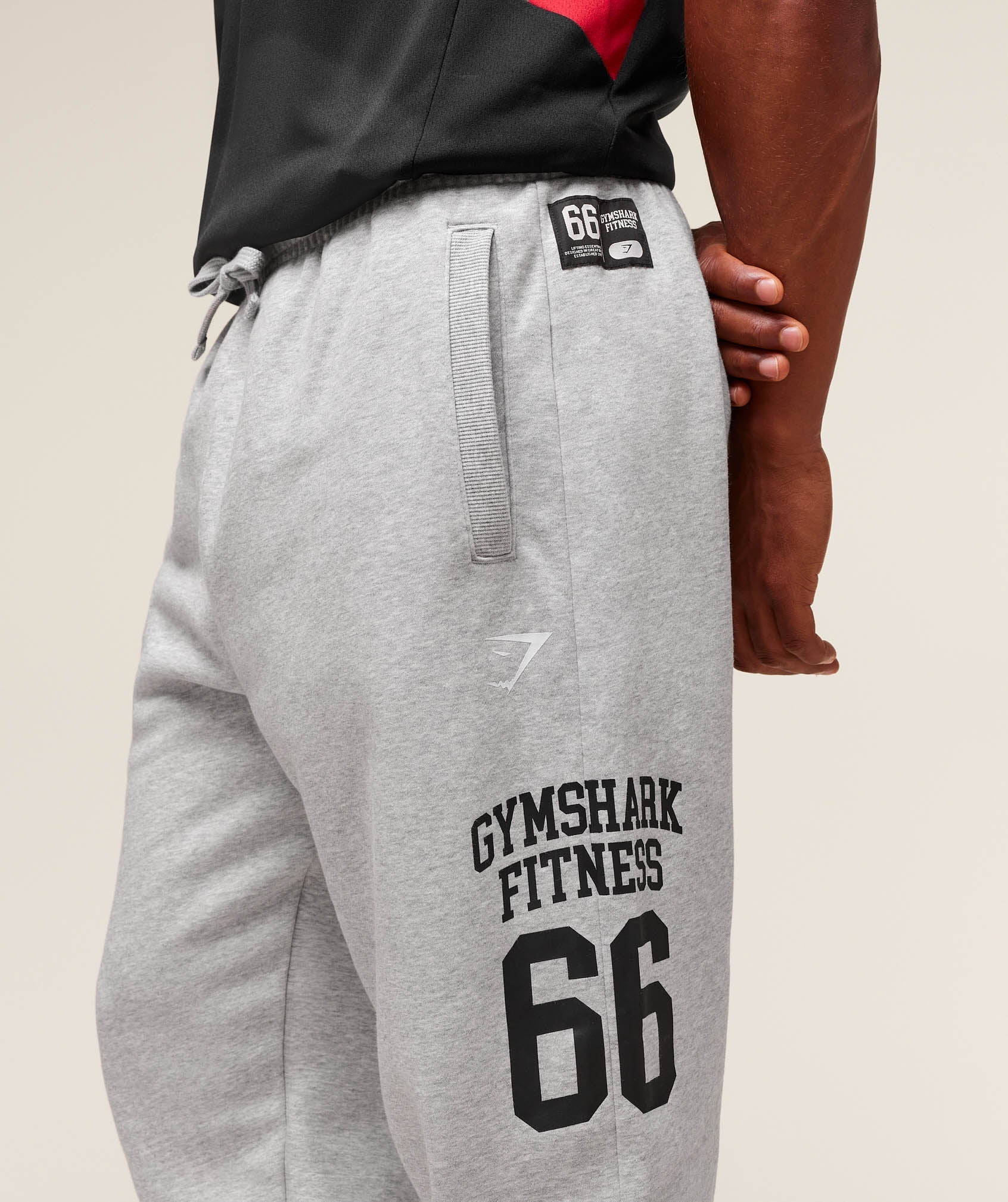 Varsity Oversized Joggers - Light Grey Core Marl