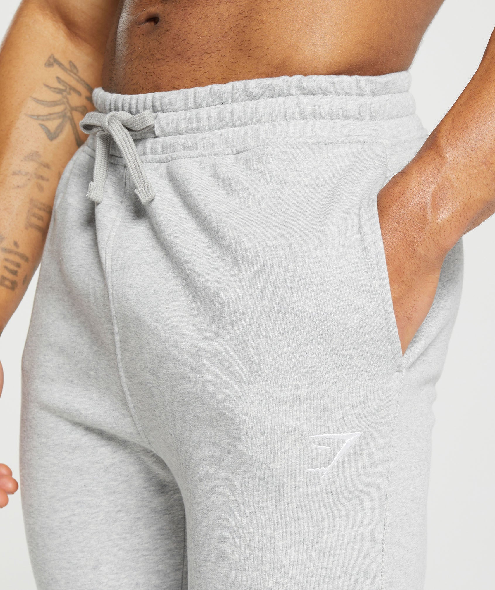 Crest Joggers - Light Grey Marl