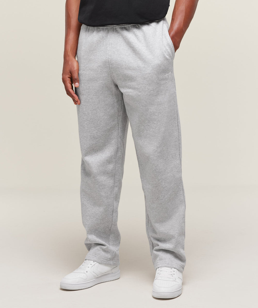 Crest Straight Leg Joggers - Light Grey Marl