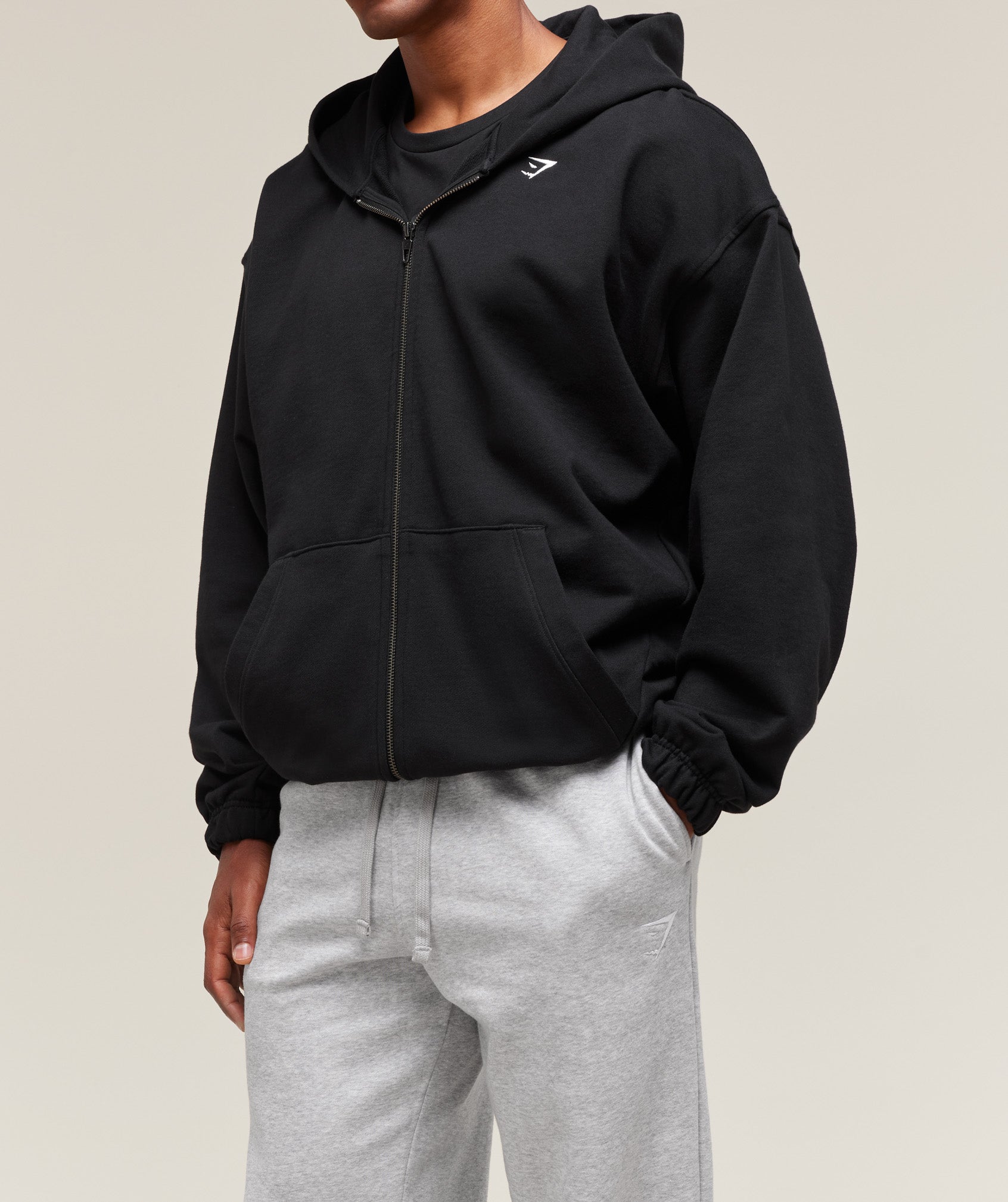 Crest Straight Leg Joggers - Light Grey Marl