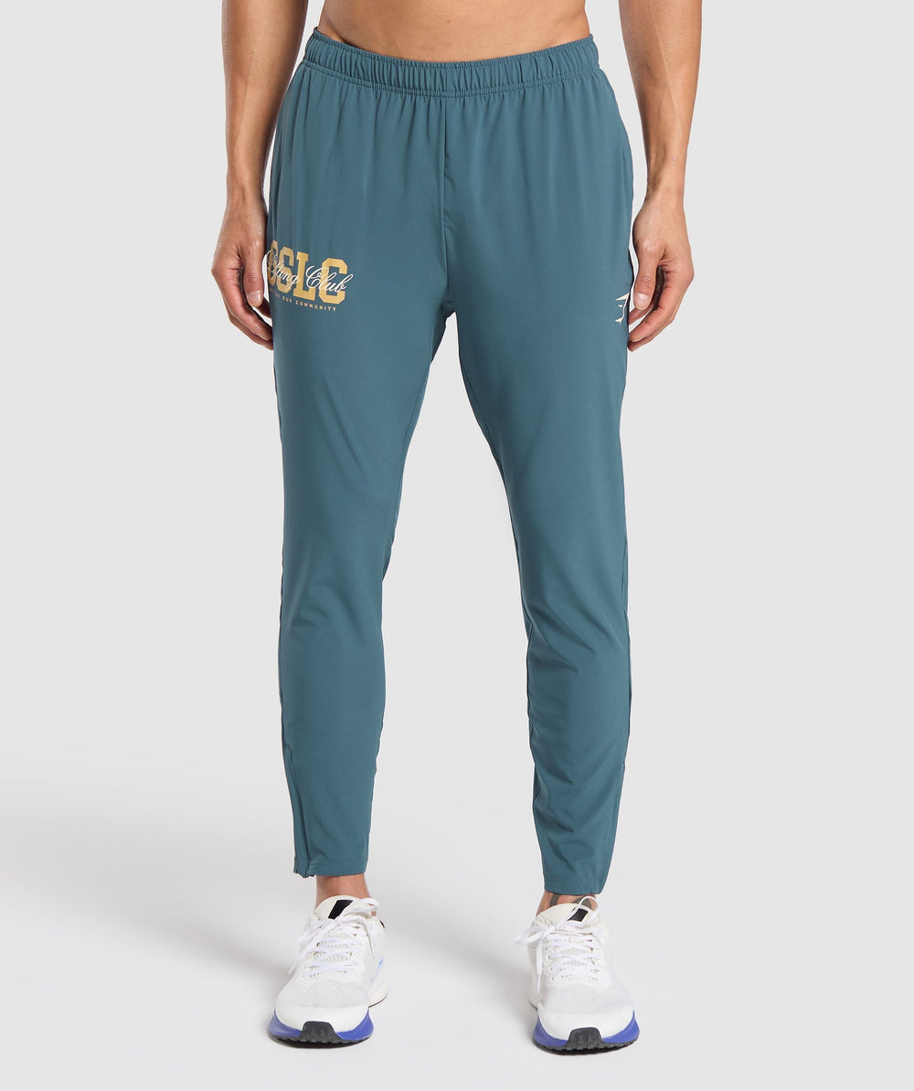 Script Woven Joggers - Cargo Blue