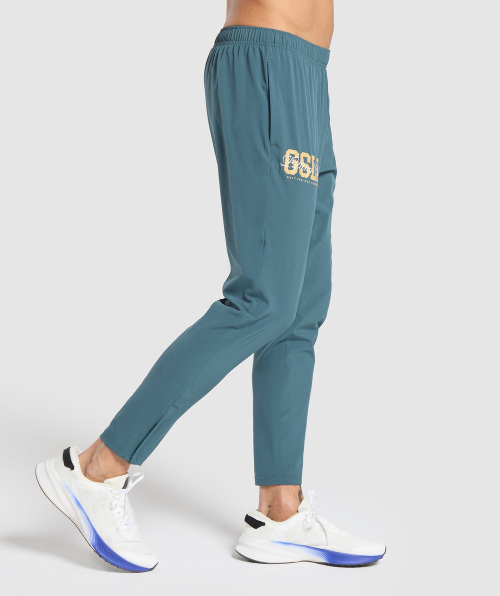 Script Woven Joggers - Cargo Blue