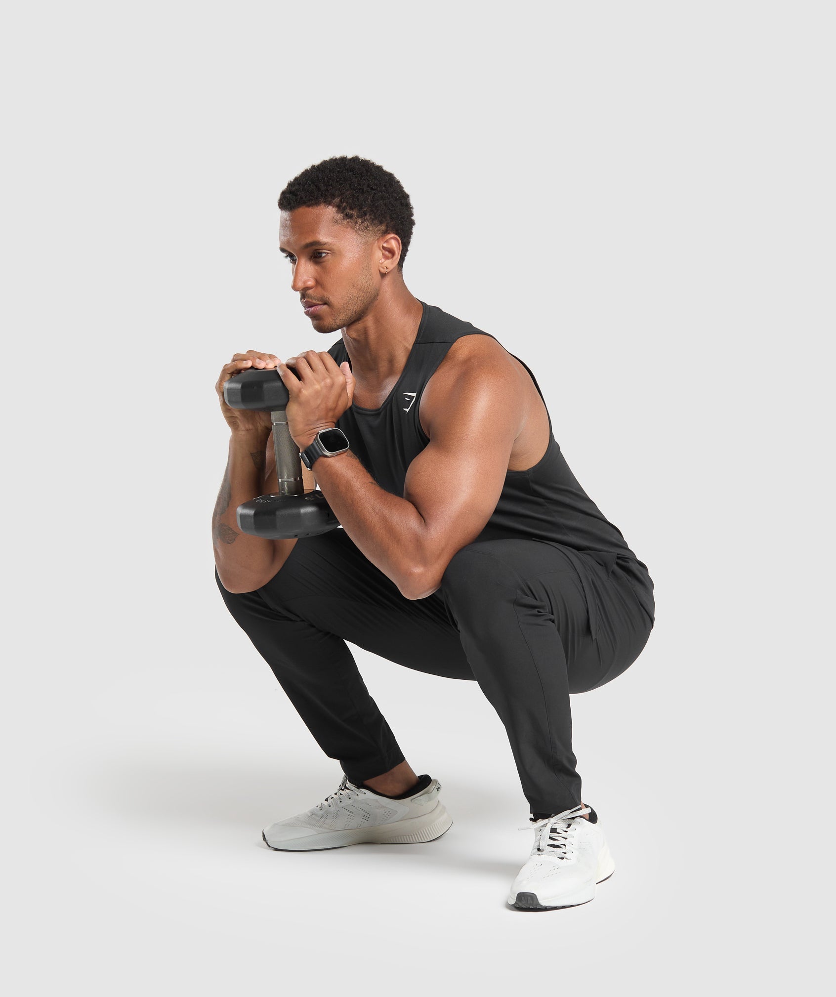 Stretch Woven Cargo Pants - Black