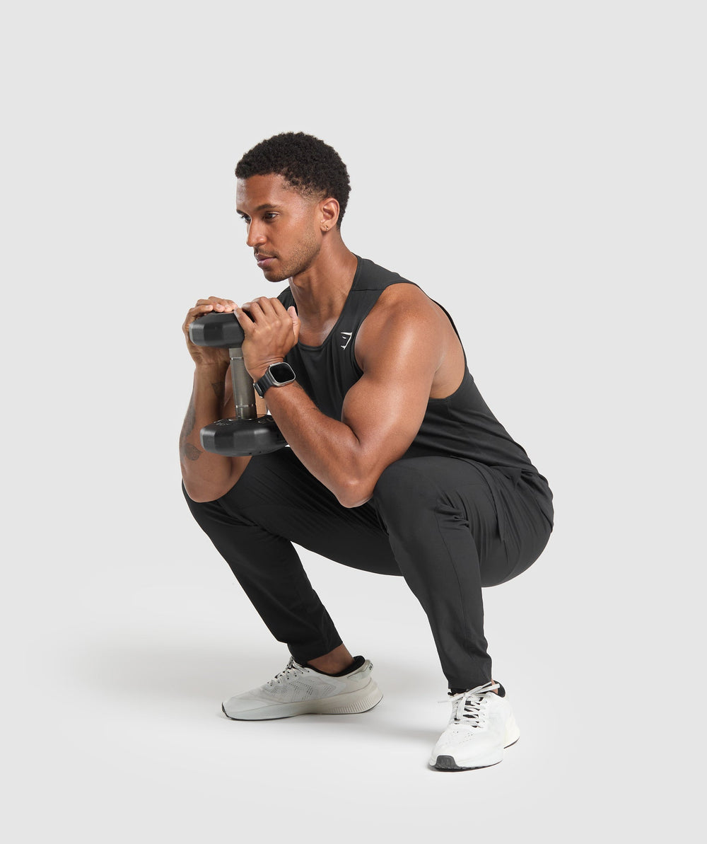 Stretch Woven Cargo Pants - Black