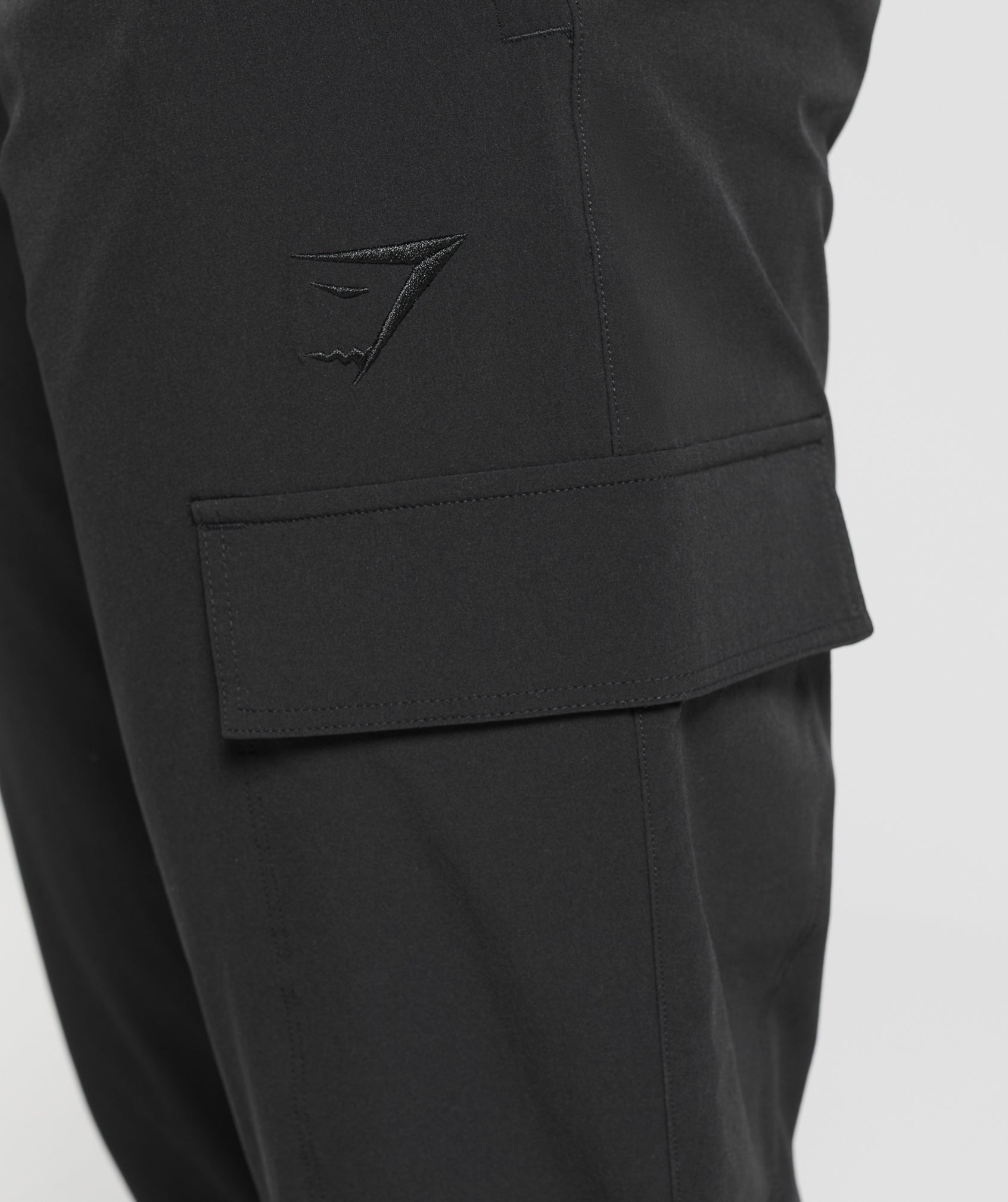 Stretch Woven Cargo Pants - Black