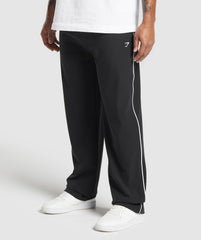 Contrast Straight Leg Pant - Black