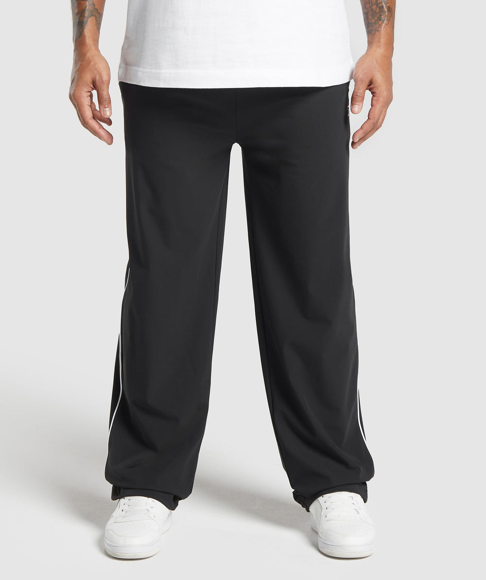 Contrast Straight Leg Pant - Black