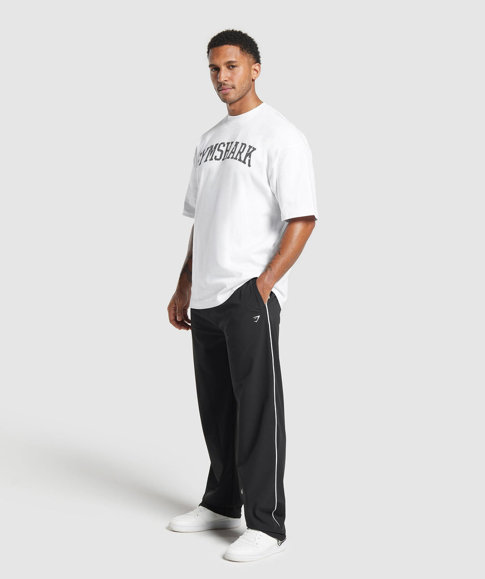 Contrast Straight Leg Pant - Black