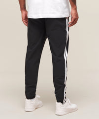 Retro Side Stripe Joggers - Black