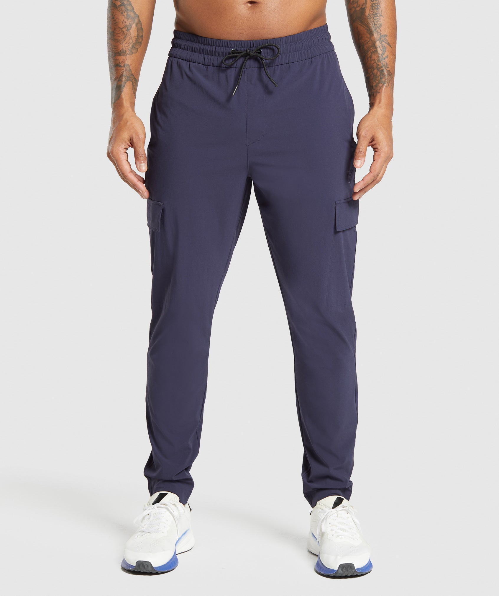 Stretch Woven Cargo Pants - Heavy Blue