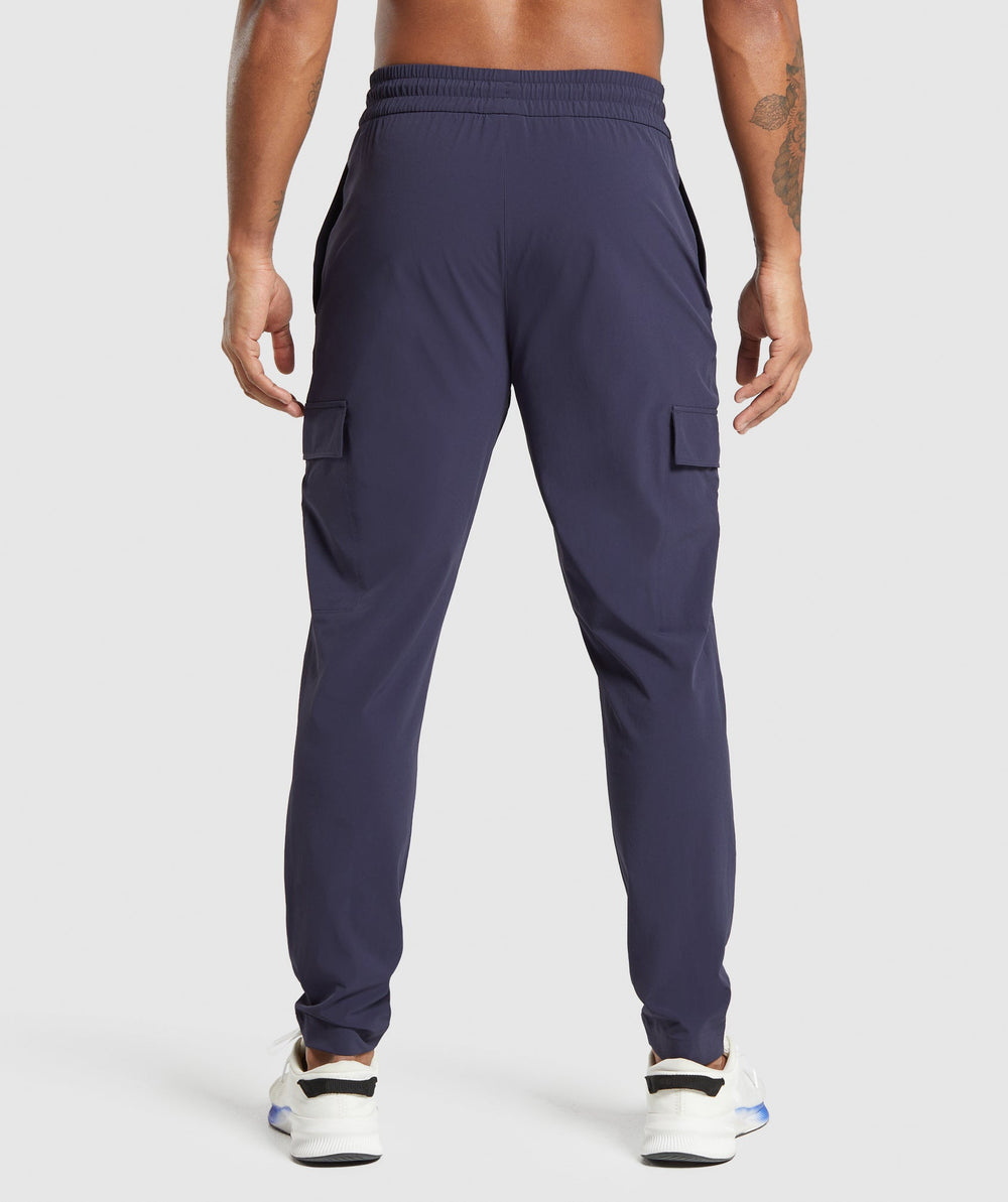 Stretch Woven Cargo Pants - Heavy Blue