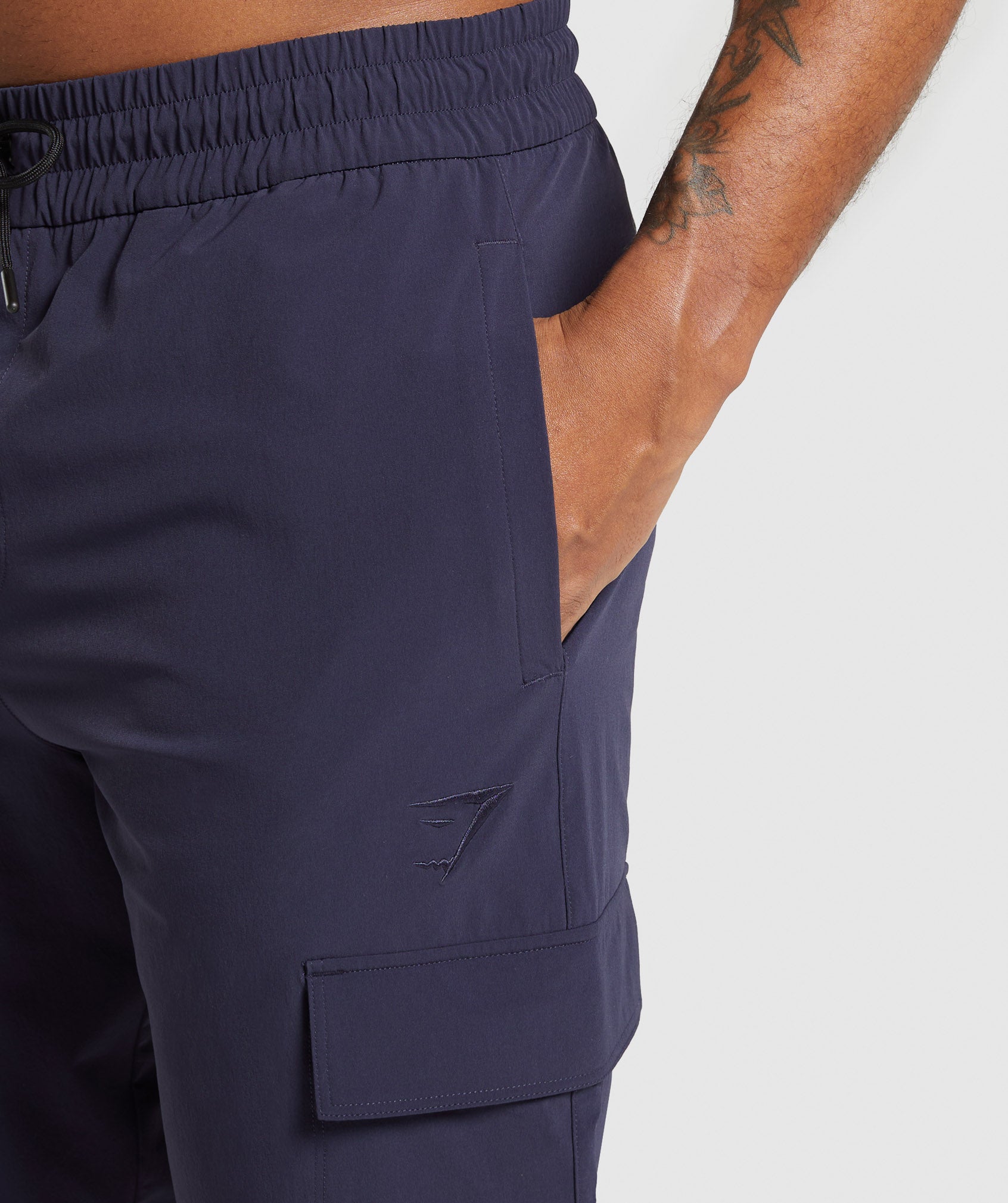 Stretch Woven Cargo Pants - Heavy Blue