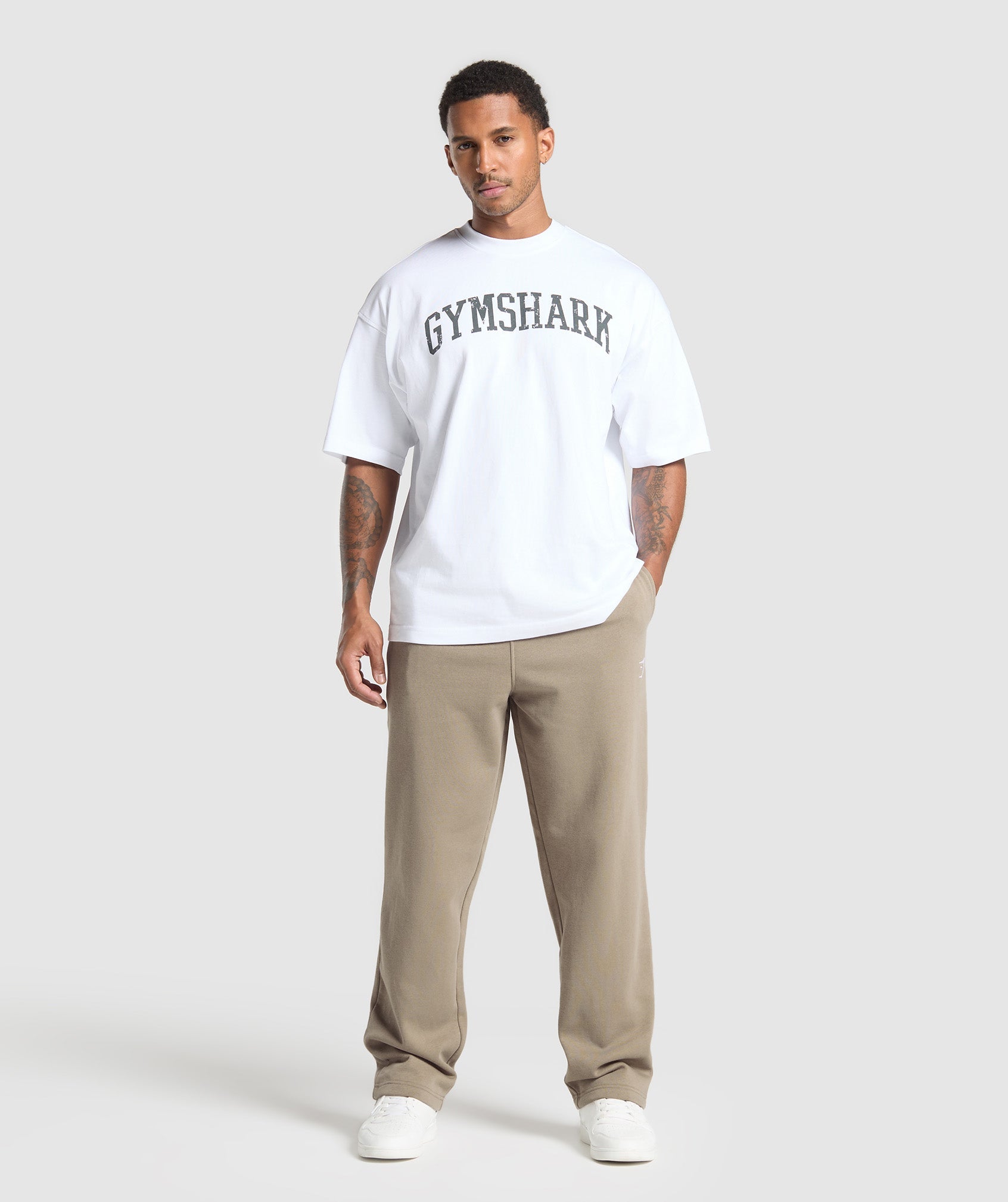 Crest Straight Leg Joggers - Lifestyle Brown