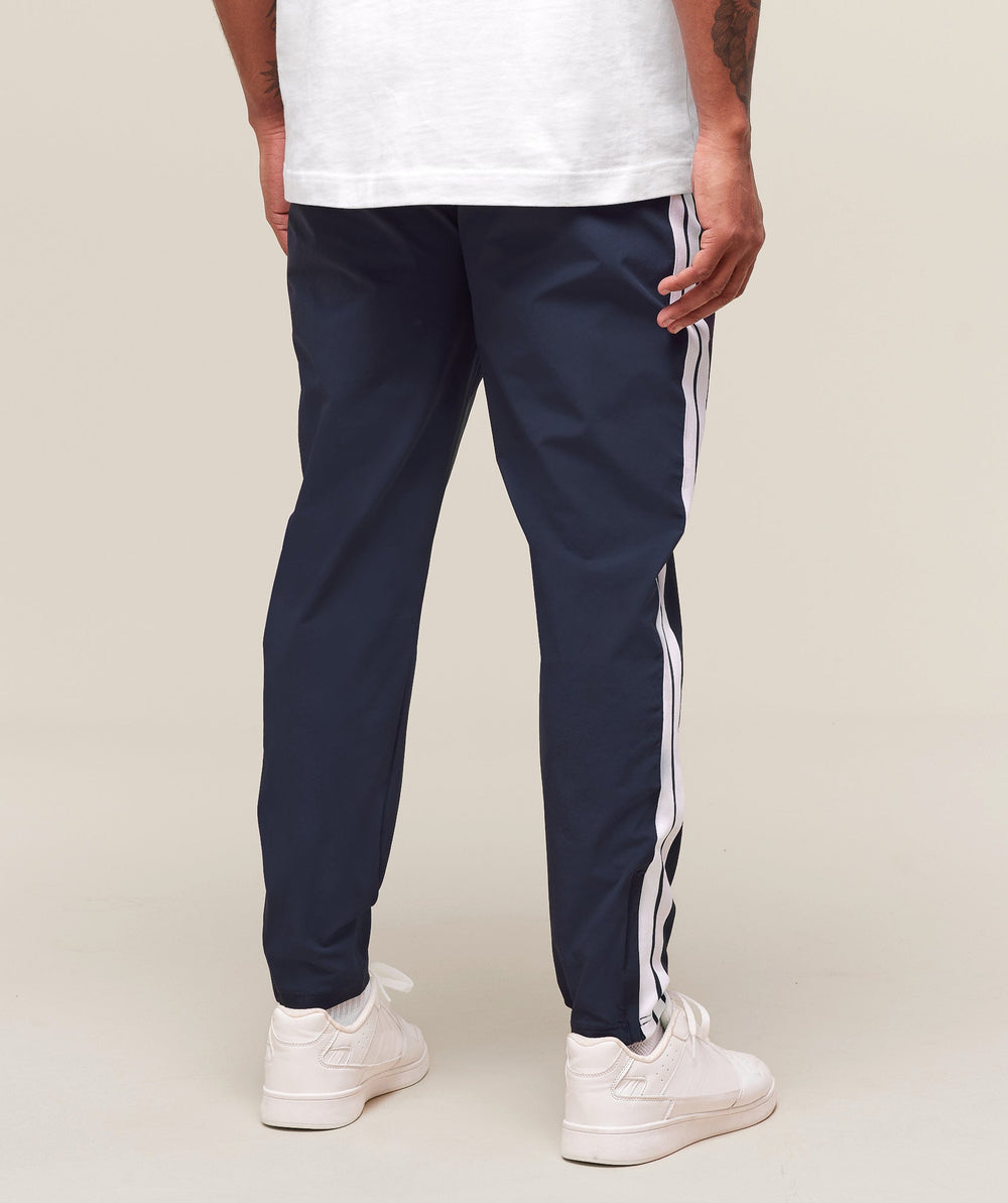 Retro Side Stripe Joggers - Heavy Blue