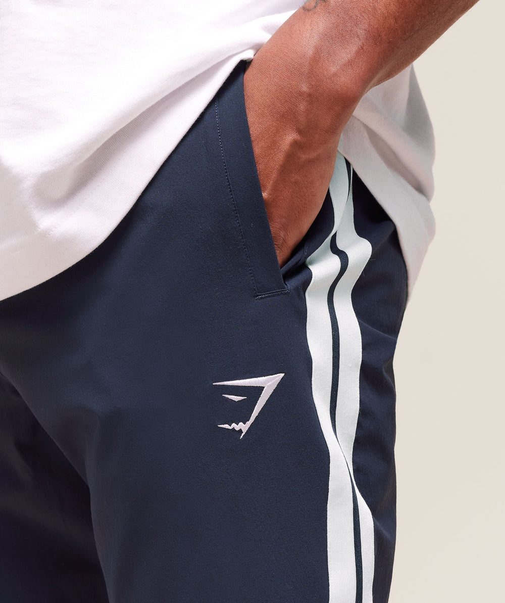Retro Side Stripe Joggers - Heavy Blue
