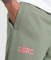 Running Graphic Joggers - Unit Green