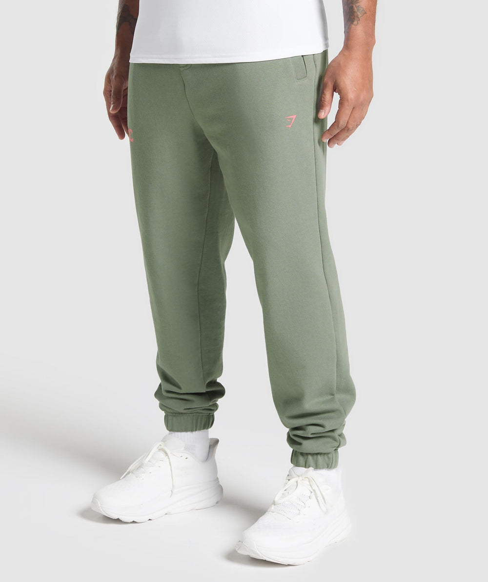 Running Graphic Joggers - Unit Green