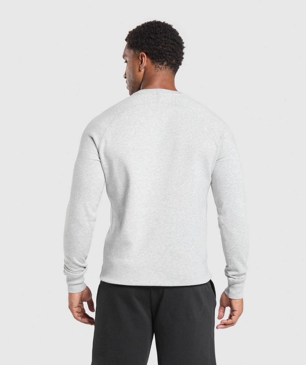 Crest Sweatshirt - Light Grey Marl