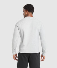 Crest Sweatshirt - Light Grey Marl