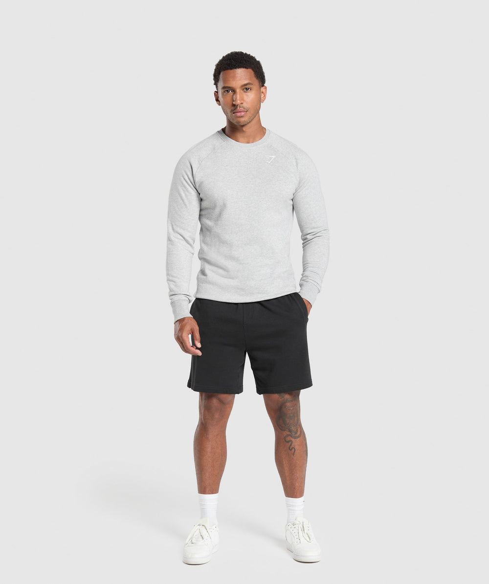 Crest Sweatshirt - Light Grey Marl