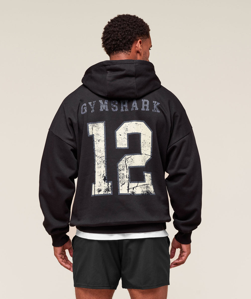 Collegiate Graphic Hoodie - Black