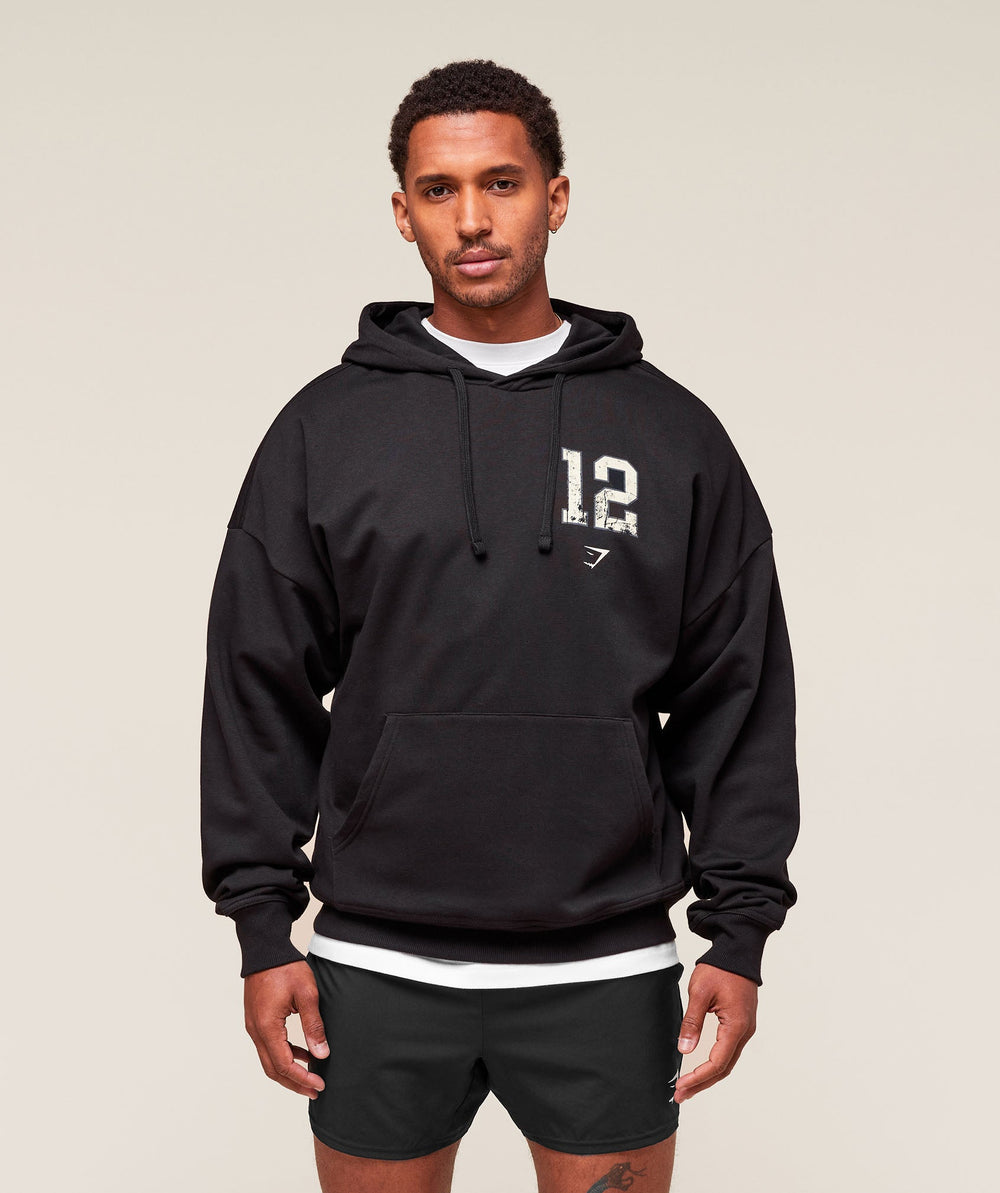 Collegiate Graphic Hoodie - Black
