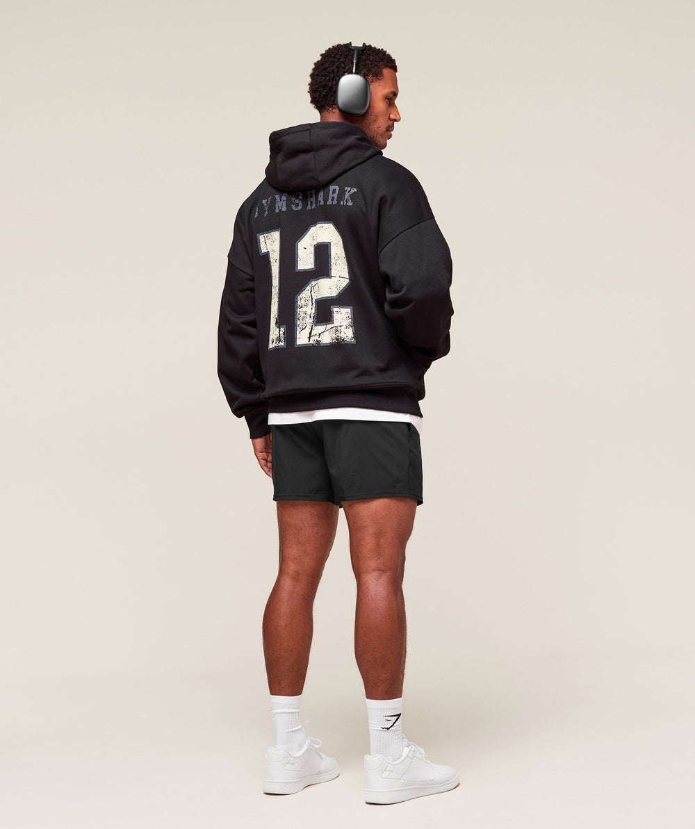 Collegiate Graphic Hoodie - Black
