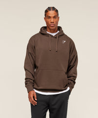 Crest Oversized Hoodie - Archive Brown