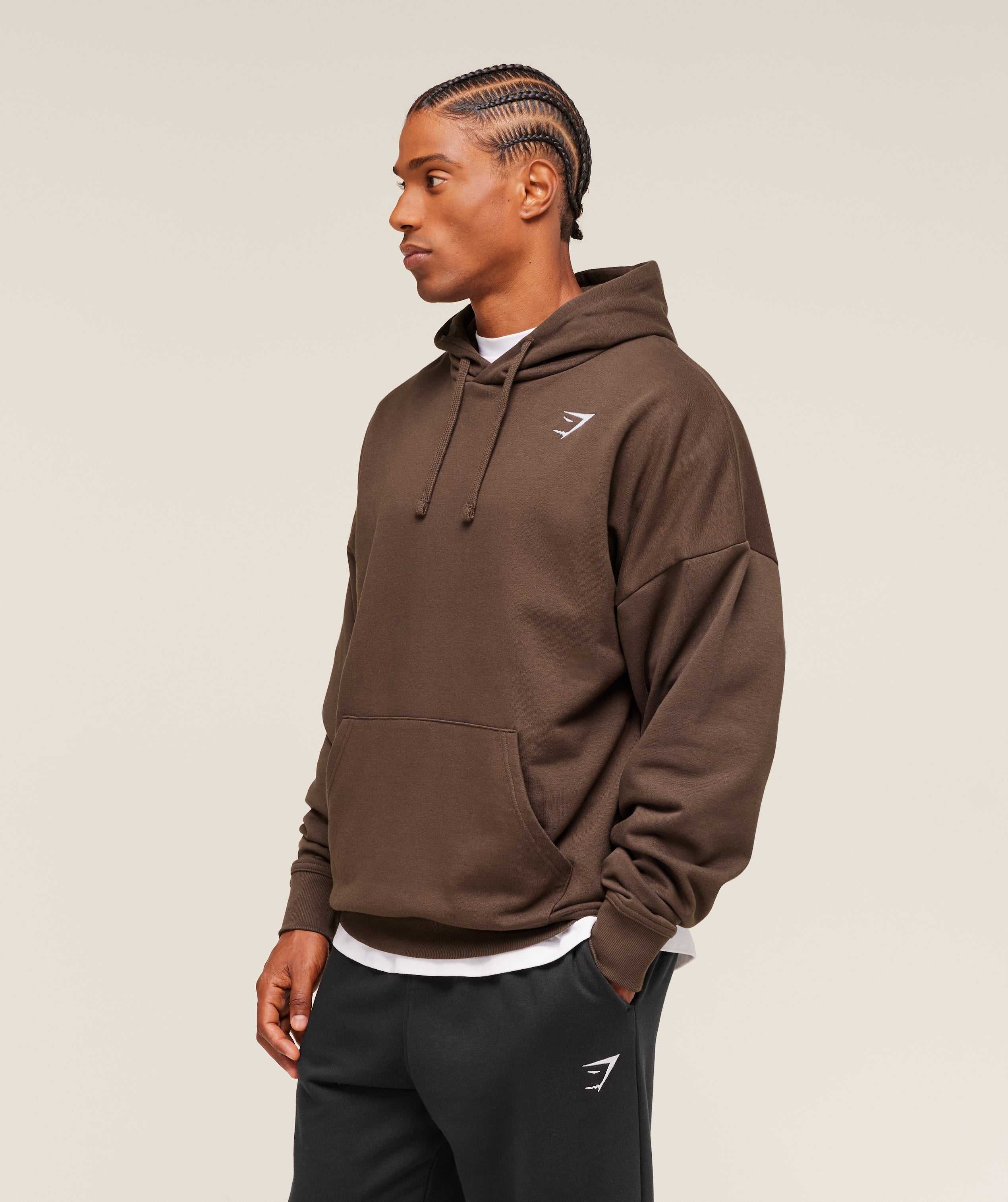 Crest Oversized Hoodie - Archive Brown