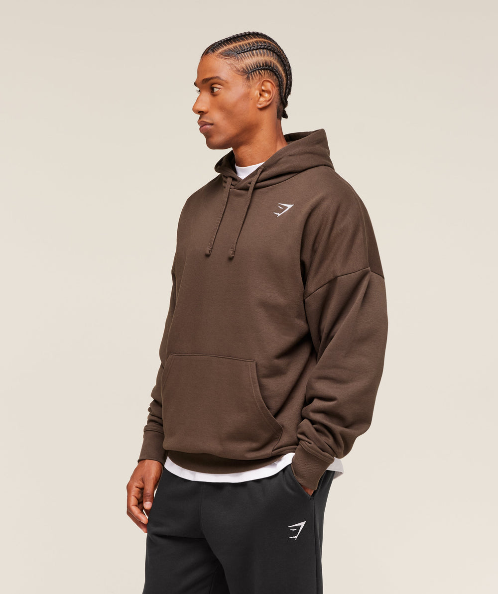 Crest Oversized Hoodie - Archive Brown