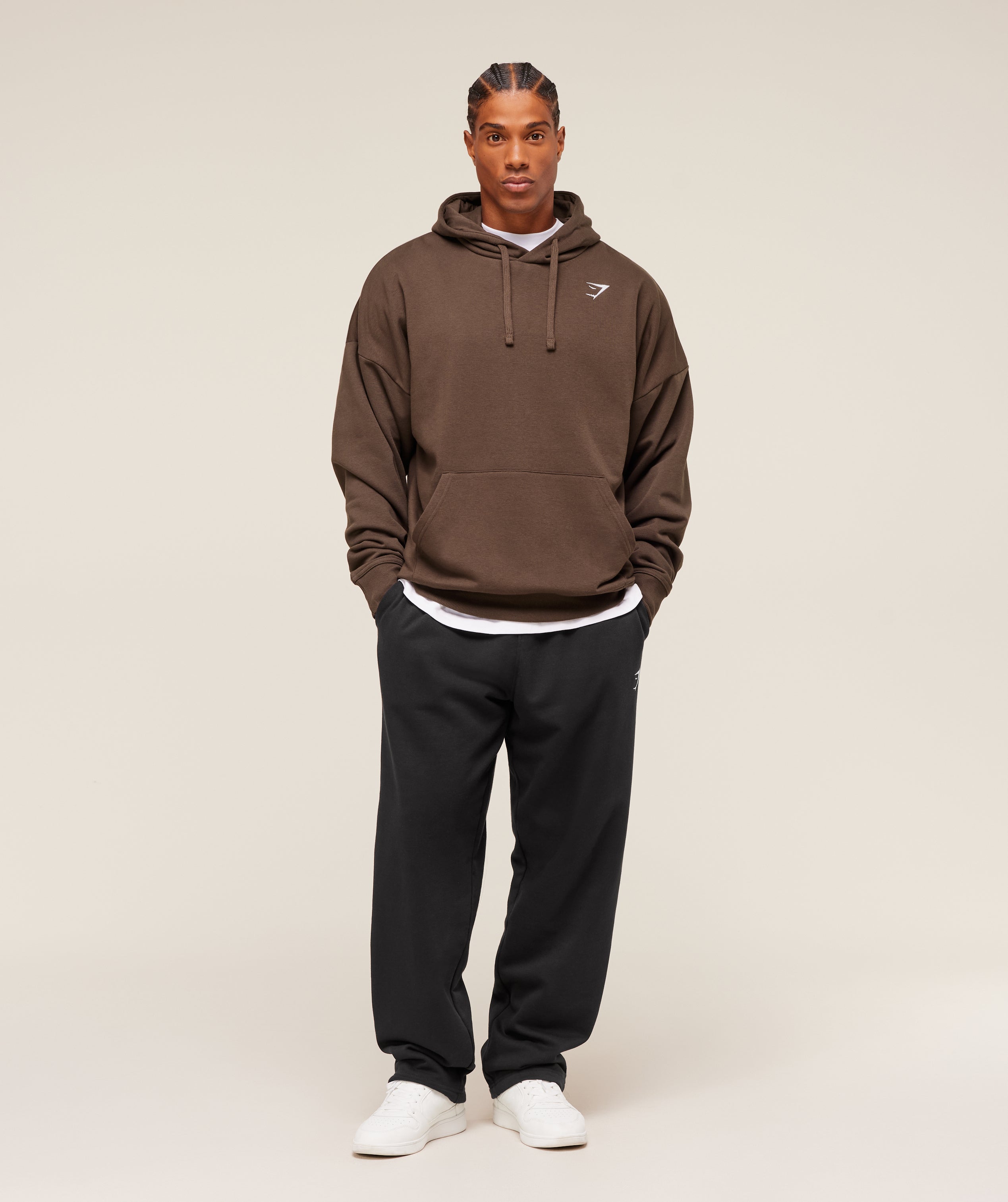 Crest Oversized Hoodie - Archive Brown