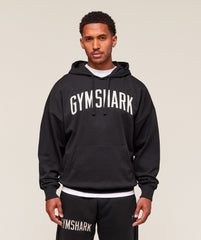 Worn Graphic Hoodie - Black