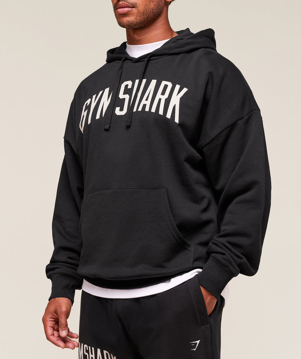 Worn Graphic Hoodie - Black