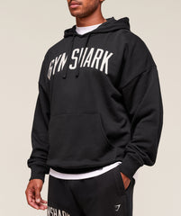Worn Graphic Hoodie - Black