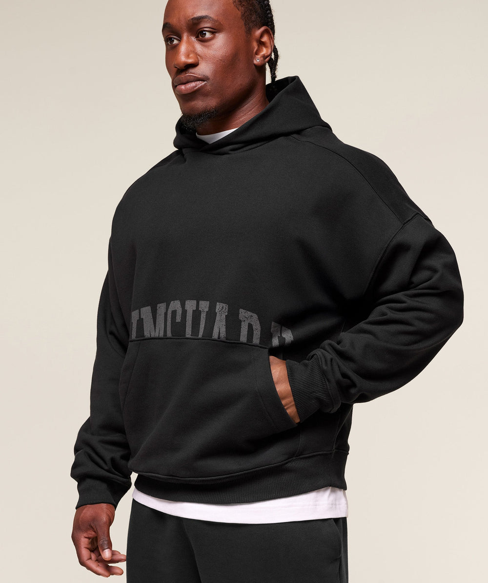 Pocket Graphic Hoodie - Black