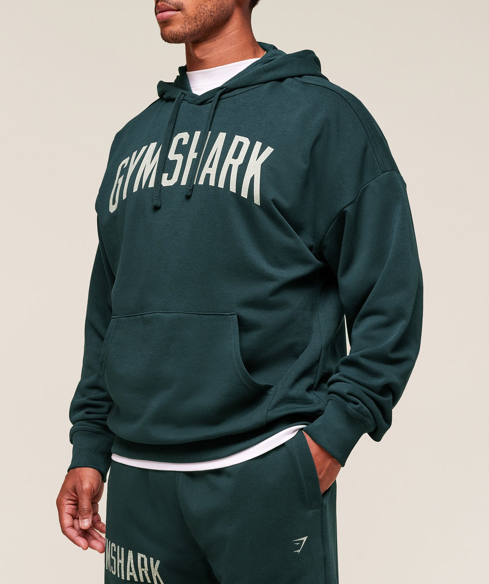 Worn Graphic Hoodie - Deep Petrol Blue