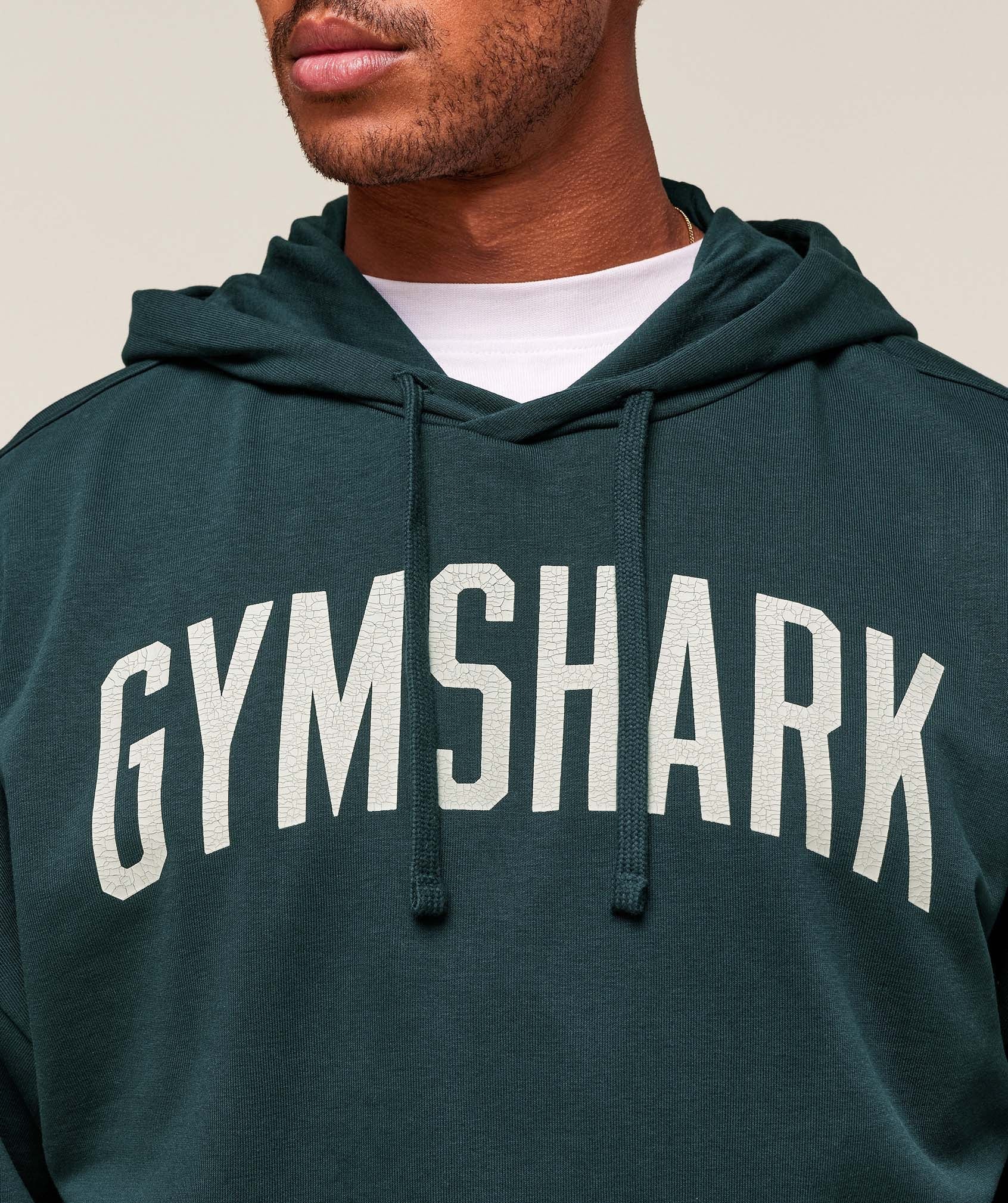 Worn Graphic Hoodie - Deep Petrol Blue