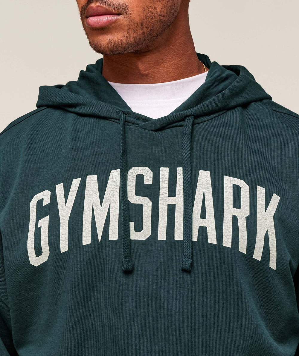 Worn Graphic Hoodie - Deep Petrol Blue