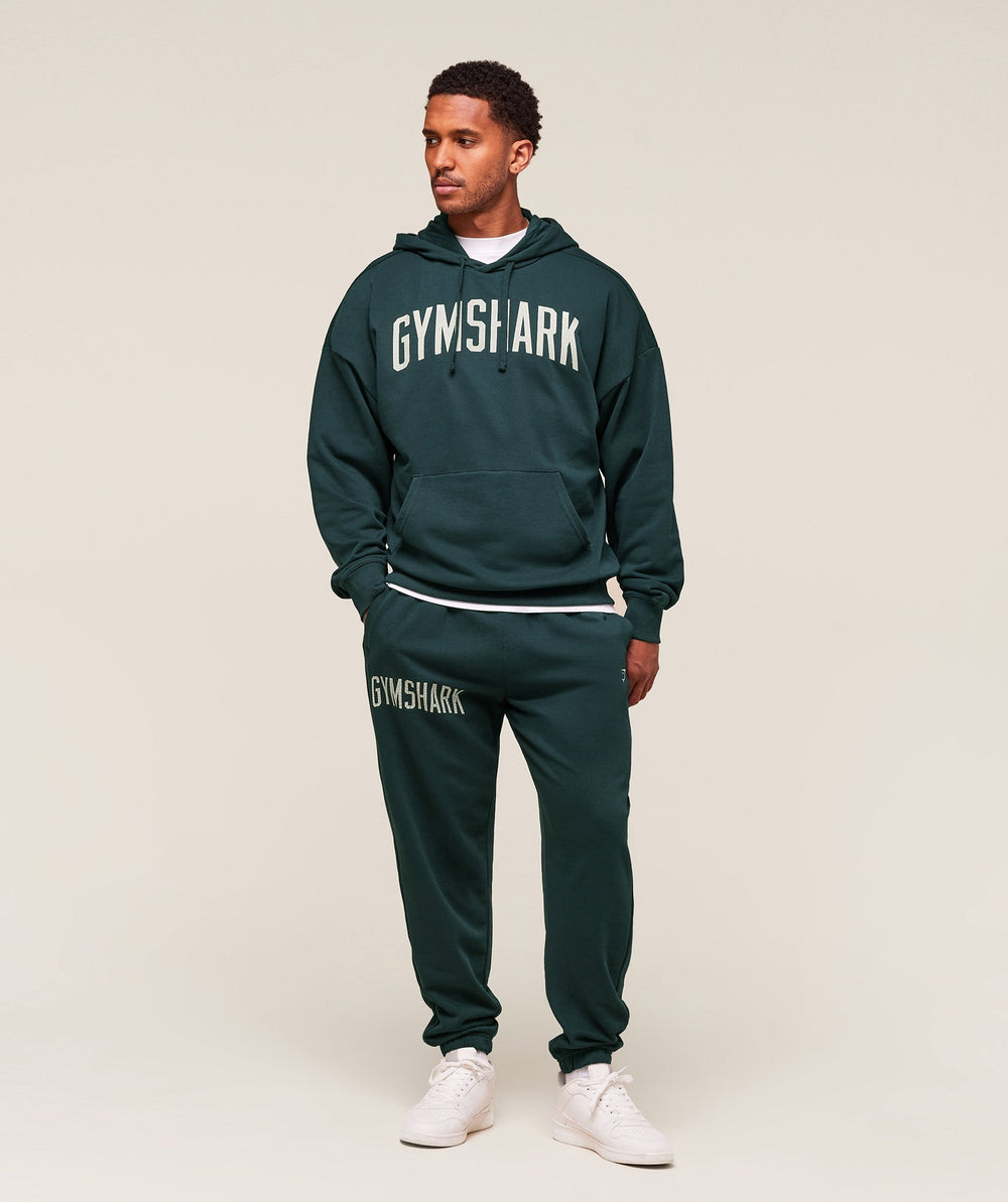 Worn Graphic Hoodie - Deep Petrol Blue
