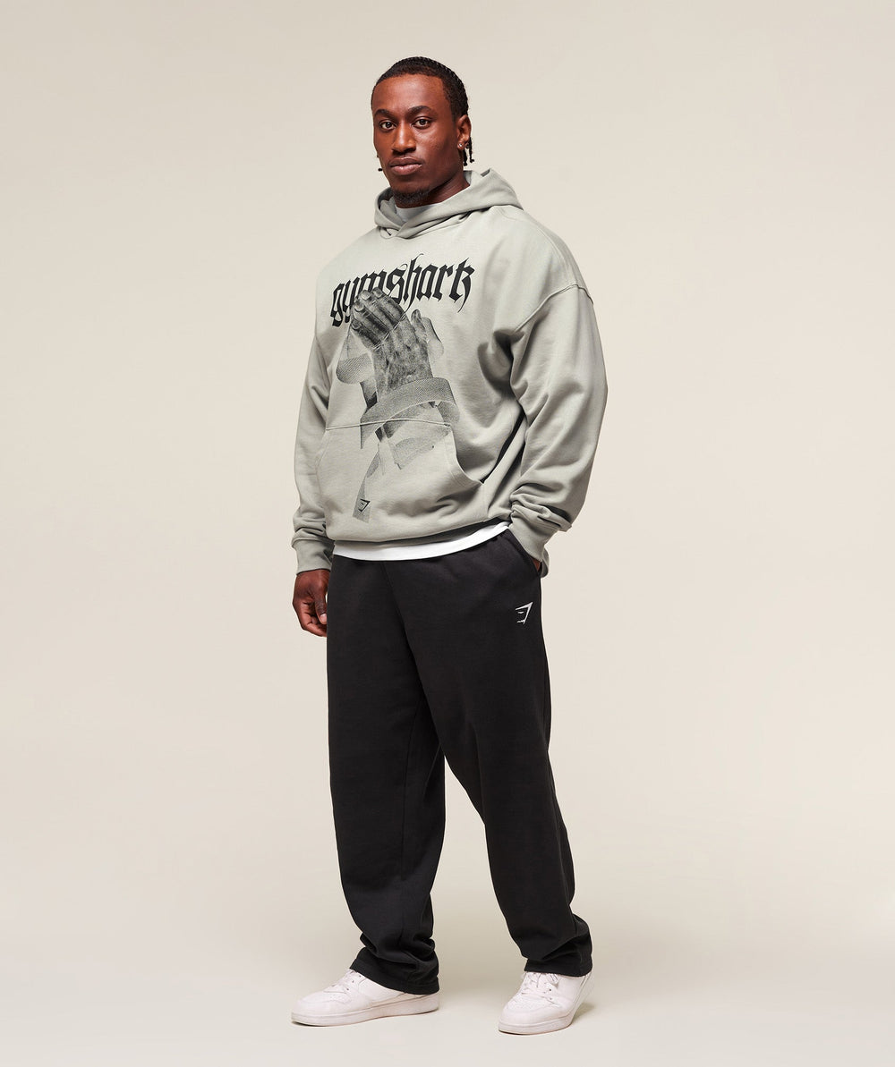 Prayer Hands Hoodie - Stone Grey