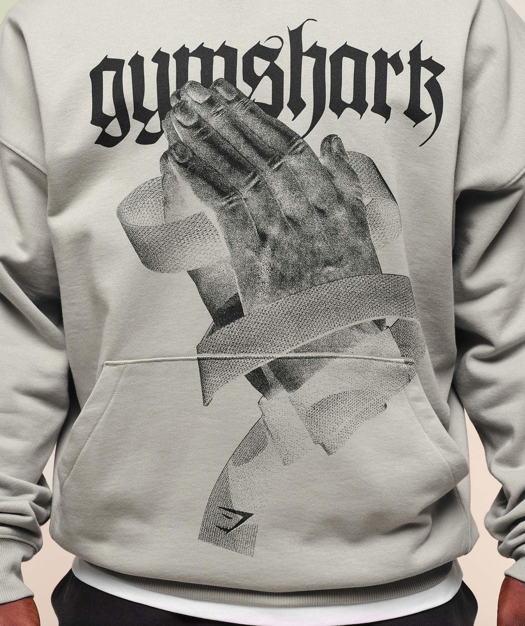 Prayer Hands Hoodie - Stone Grey