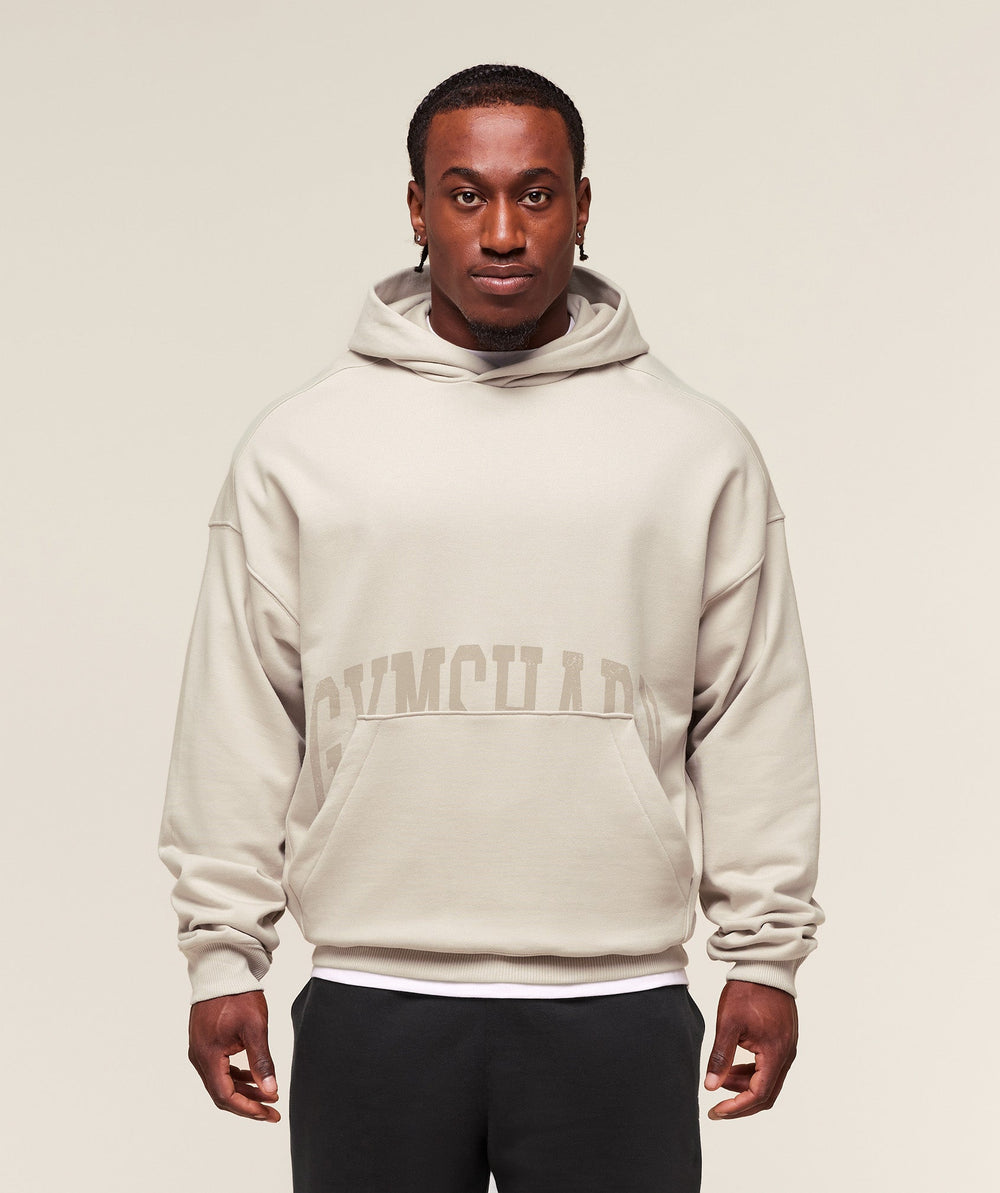 Pocket Graphic Hoodie - Pebble Grey