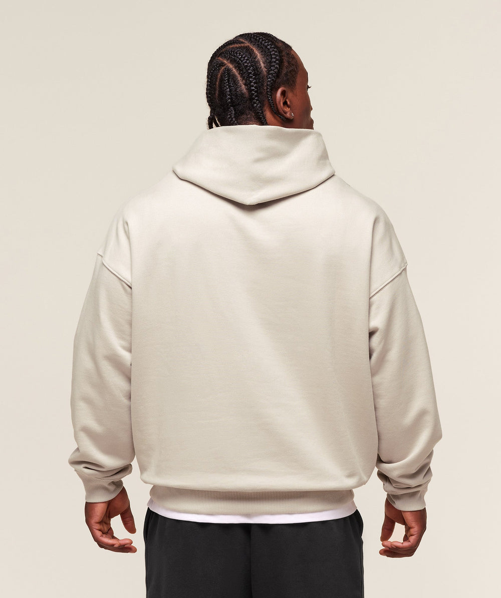 Pocket Graphic Hoodie - Pebble Grey