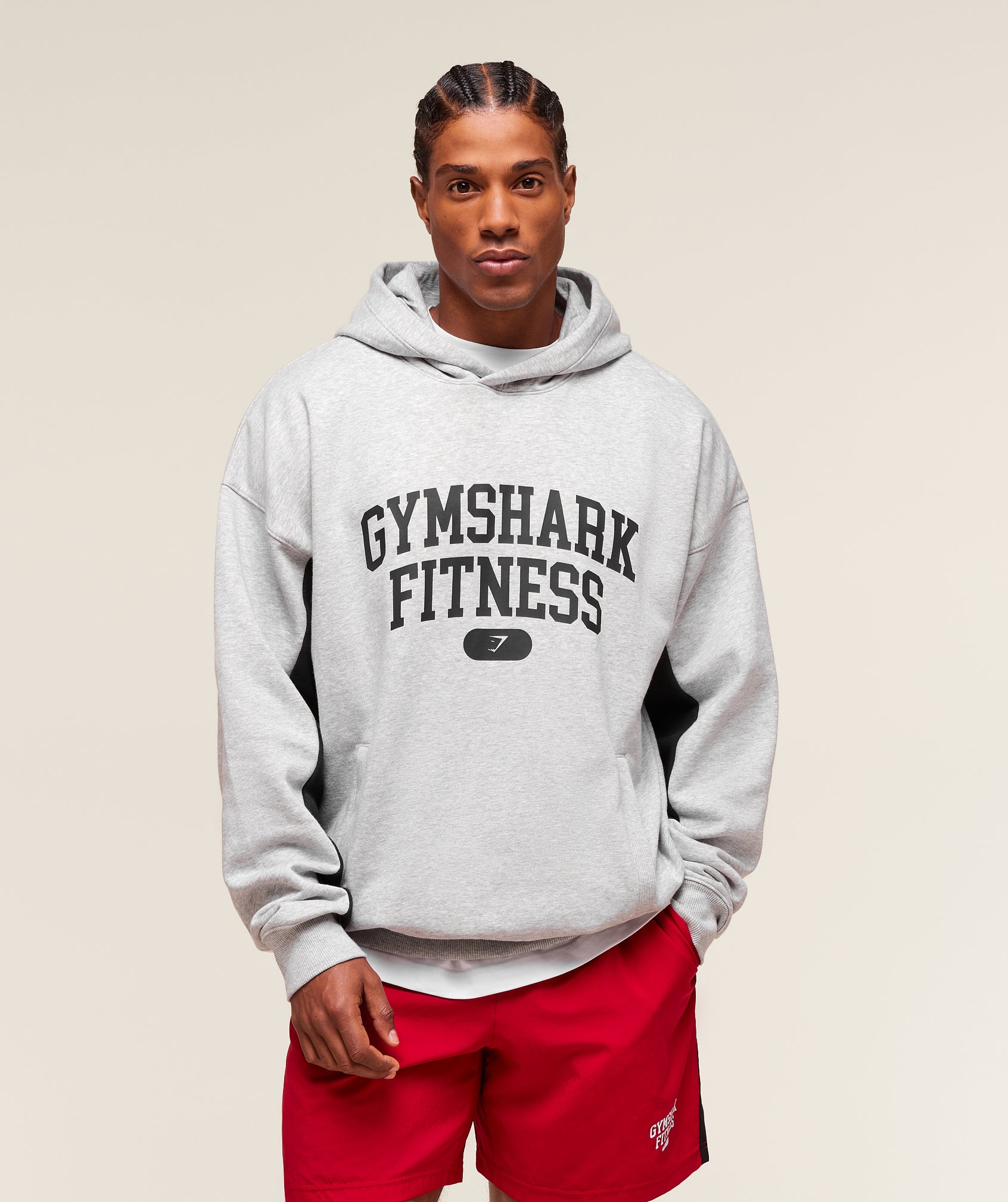 Varsity Hoodie - Light Grey Core Marl